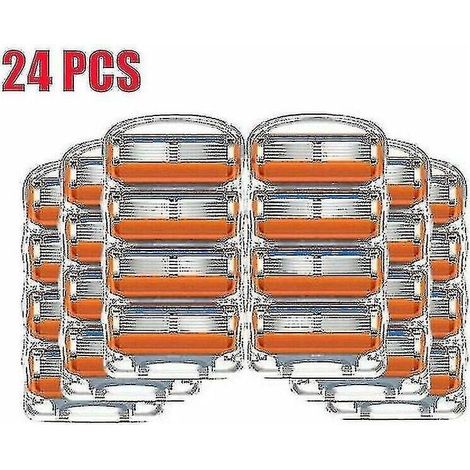 Lot de 24 packs de 5 lames pour rasoir Gillette Fusion Proglide – Lames micro-fines avec indicateur Lubrastrip – Remplacement facile et sans irritation (1/5)