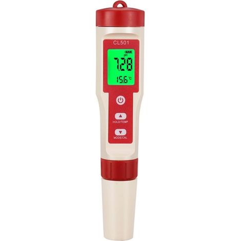 Medidor digital de calidad del agua 5 en 1: Medidor portátil de hidrógeno y pH para análisis multiparamétrico (uso doméstico) (1/5)