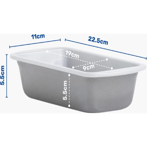 6 x Rectangular Air Fryer Deep Baking Tin Non Stick