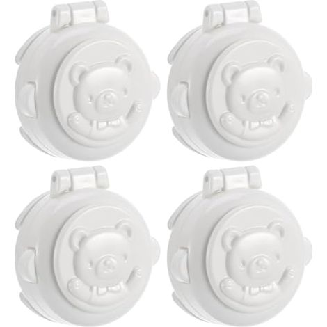 Lot de 4 verrous de sécurité pour la protection du bouton de démarrage pour machines à laver - Sécurité enfant - Installation facile (1/4)