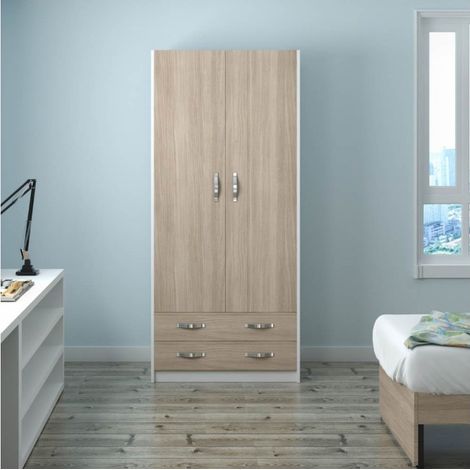 Armadio due ante e cassetti 91x52x210h colore olmo ARM290C (1/2)