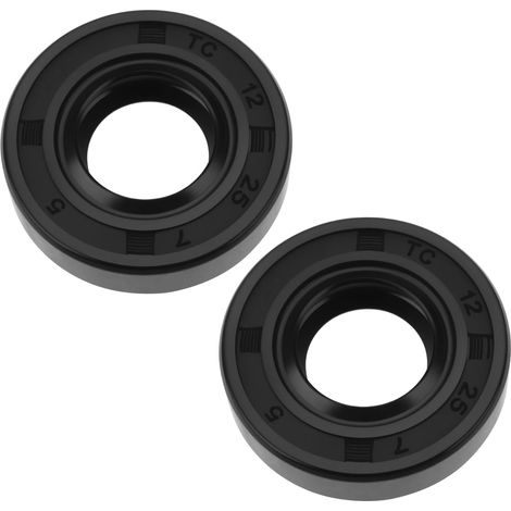 2 x TC Double Lip Oil Seals 12 x 25 x 7 mm NBR for Automotive Machinery, Pumps, Compressors (1/5)