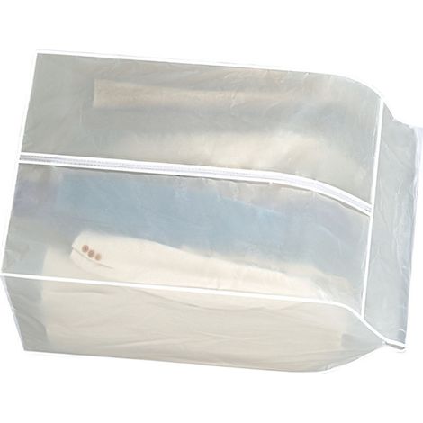 Grande housse à vêtements transparente, facile à installer, sac de rangement suspendu pour vêtements, housse anti-poussière avec fermeture auto-agrippante. (1/5)