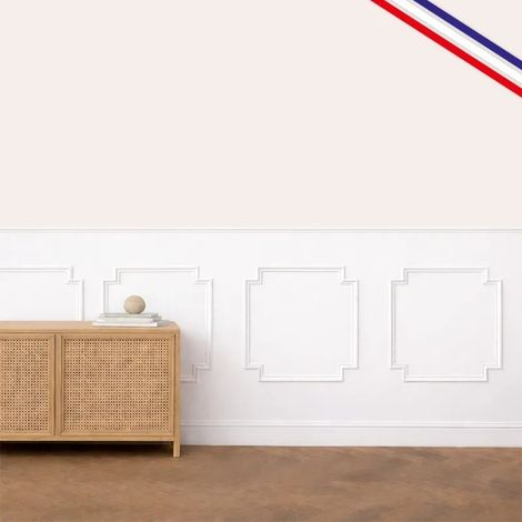 Kit de 4 moulures murales en bois - Pin des Landes - Cimaises, prêtes à coller et peindre - Ambre - 4 mètres - Fabrication française (1/5)