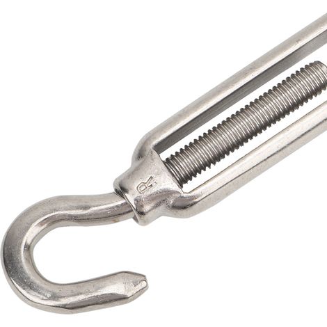 Crochet à Chaîne Réglable M10 en Inox avec Mécanisme de Serrage