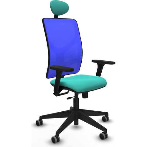 Silla de oficina piqueras y crespo Motilla turquesa piel sintética (1/2)