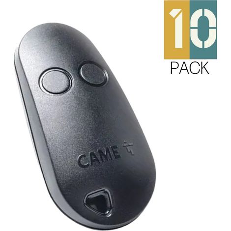TOP42FGN Télécommande Code Fixe 2 Boutons Noirs 433 MHz TOP SPORT CAME Pack de 10