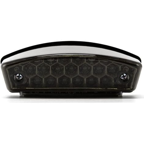 Feu arrière moto universel 12V 21 LED Moto Feu blanc de plaque d'immatriculation Feu arrière rouge de stop (A) (1/5)