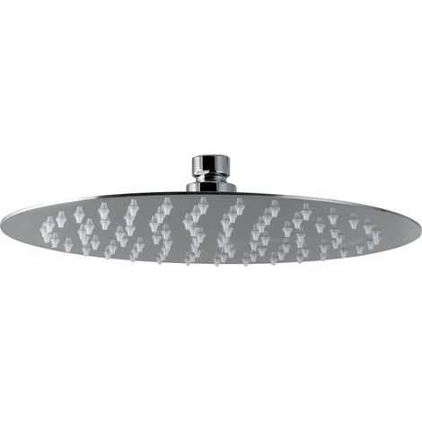 Vema Tiber Round Shower Head 250mm Diameter - Stainless Steel (1/2)