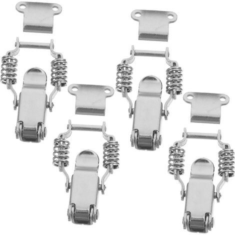 Robuster, federbelasteter Kippverschluss, große Doppelfeder-Metallklemme für Werkzeugkästen und Schränke (1/5)