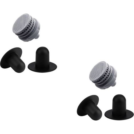 Matériel de nettoyage - Compatible avec Intex et Bestway Bouchons - Embout d'aspiration en maille Raccords de tuyau (2 filtres, 4 bouchons) (1/5)