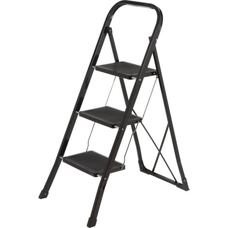 TOOLCRAFT TO-10398471 Acciaio Sgabello pieghevole Pieghevole, Montaggio senza utensili Altezza operativa max: 2.7 m Ner (1/5)