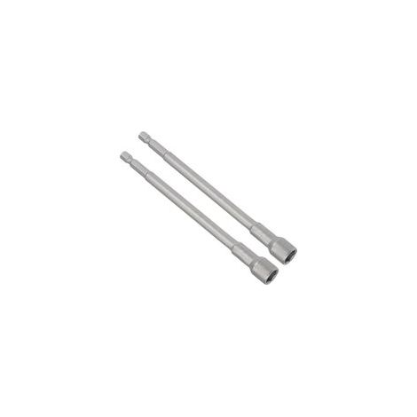 Embouts Magnétiques pour Écrous, Douille de 10 mm, Tige Hexagonale de 1/4", Clé à Douille Longue en Acier CR-V - (pour la Réparation de Pièces Automobiles), 2 Pièces