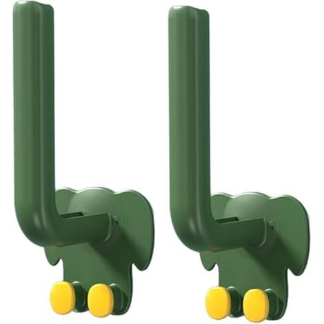 Juego de 6 ganchos de pared con forma de elefante - verdes, ganchos adhesivos para ropa, ganchos de pared adhesivos, ganchos de cocina, ganchos de pared adhesivos multiusos, adecuados para ropa, zapat (1/5)