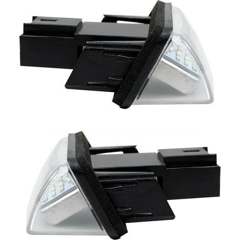 2 Pièces Eclairages de Plaque Immatriculation, OEM 6340A3 6340.A3, Feux de laque Lampe de plaque d’immatriculation pour C3 C4 C5 206 207 307 308 406 407 Partner Berlingo (1/5)