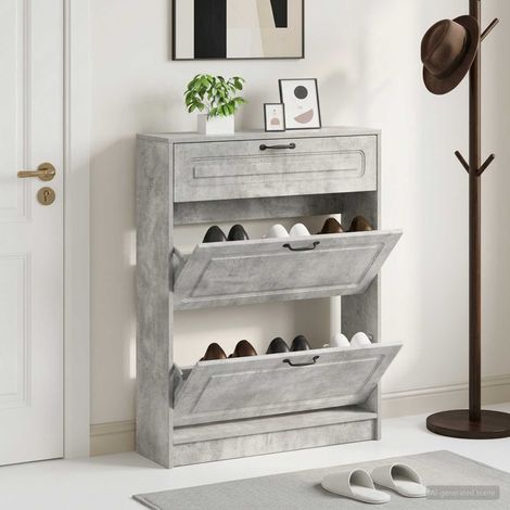 vidaXL Shoe Cabinet UTRECHT 78 x 24 x 100 cm Engineered Wood (1/5)