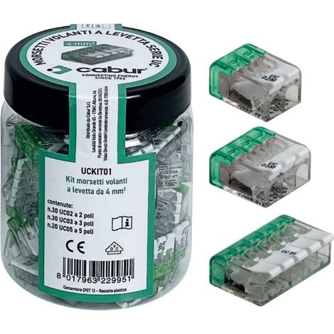 Kit Morsetti Volanti N.30-Uc02/N.30-Uc03/N.20-Uc05 (Cabur Cod. Uckit01) (1/2)