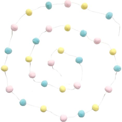 Guirlande De Boules En Feutre - 2 Mètres - 30 Boules - Multicolore - Pour Décoration De Noël Et Intérieur (1/5)