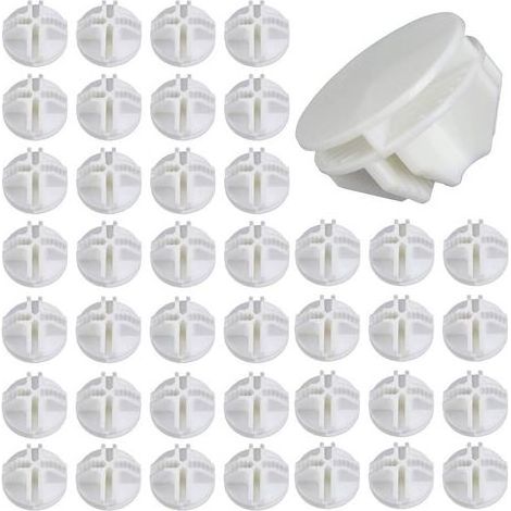 40pcs Fils Cube Plastique ABS Connecteur Cube de Rangement Blanc Raccord Meuble de Rangement Raccord Meuble de Rangement Cube de Fil Modulaire Cube en Grille pour Étagère Casier de Rangement (1/5)