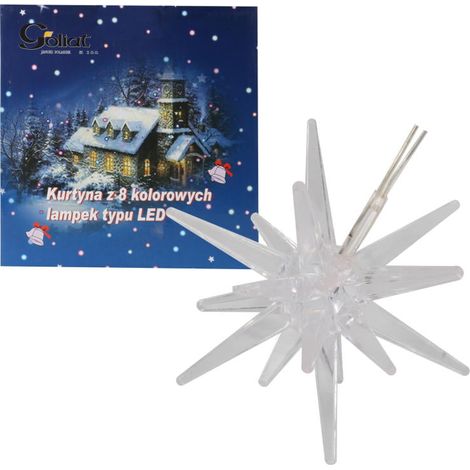 Set di 8 luci a LED multicolore a forma di stella per albero di Natale (1/5)