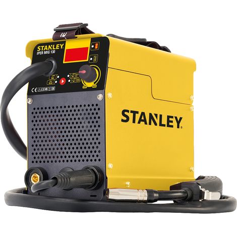 Poste à souder inverter multi procédés MIG no gas + MMA + TIG Lift Stanley IPER MIG 130 - 100A - Pince de masse, pince porte électrode et torche MIG inclus - 460210