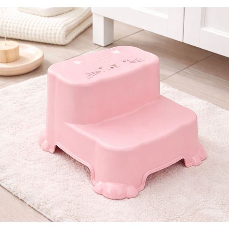 Kinder Sitzhocker Kunststoff Pink Katze-022000260-Pink (1/4)