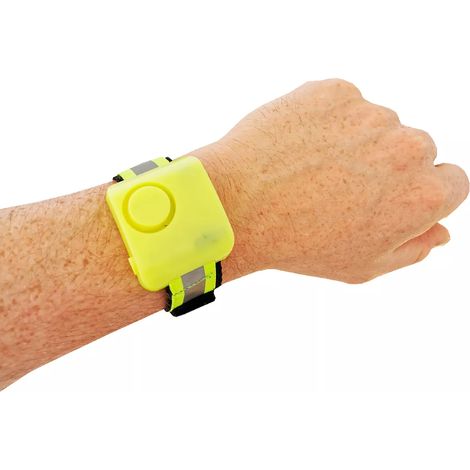 Alarme personnelle de défense 130 dB pour footing - Jaune fluo (1/3)
