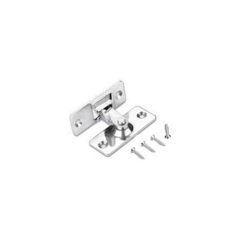 Pestillo de cerradura de puerta de 90 grados, pestillo de seguridad angular de acero inoxidable para puertas correderas/empujadoras, níquel satinado - Crezuo