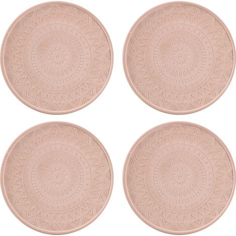 Sous-Verre En Silicone - Motif Rose Gothique - Protection Meubles Cuisine Salon - Lot De 4 (1/5)