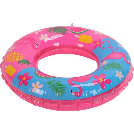 Bouées de piscine rondes et portables en PVC épais écologique, motif flamant rose, pour fille (1/5)