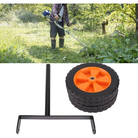 Universellement compatible avec les tubes d'arbre de 26 mm et 28 mm, roues auxiliaires réglables adaptées aux pièces de coupe des tondeuses à gazon, aux coupe-bordures à fil, aux débroussailleuses à e (1/5)