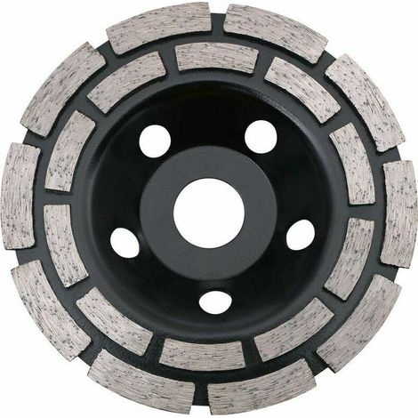 Disco de diamante de doble hilera de 125 x 22,23 mm para el pulido de hormigón, disco de diamante universal para el pulido de hormigón, piedra, mortero de granito, mampostería y todo tipo de usos. (1/4)