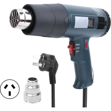 Verstellbare elektronische Heißluftpistole (2000 W), Industriewerkzeug für Kunststoffe, Modell GJ-9A20LCD mit 220-V-Stecker (AU-Stecker)