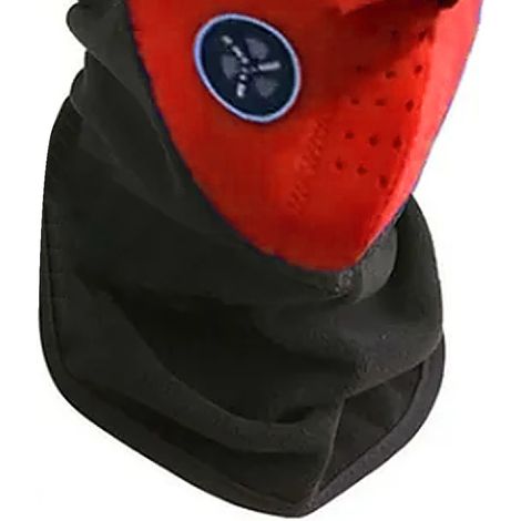 Atmungsaktive und bequeme Gesichtsmaske, Stirnband und Sonnenschutz-Halstuch, geeignet für Radfahren und Outdoor-Aktivitäten, rot. (1/5)