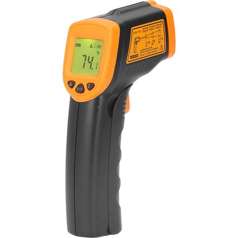 Thermomètre infrarouge numérique précis, pistolet de température à écran rétroéclairé LCD pour maison et laboratoire (1/5)