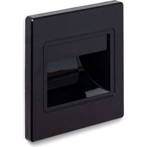 LED-Wandeinbauleuchte 1.5W Schwarz Randy 3000K Warmweiß (1/5)