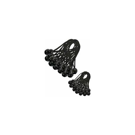 30 Pièces Tendeur Elastique, Tendeur Bache, Sandow Elastique, Tendeur Élastique pour Pavillon, Bâche, Camping, Tente, Rideaux Harnais d’Extension(200mm and 150mm) (1/3)
