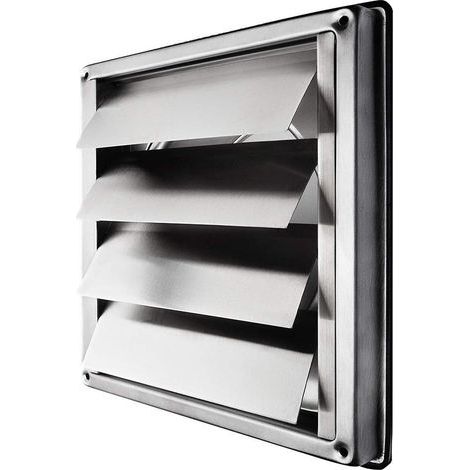 VKE Grille Aeration en Acier inoxydable 125mm Résistant aux Intempéries et Durable Grille Ventilation pour Sèche-linge avec Volets de Fermeture Automatique (1/5)