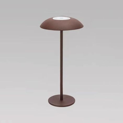 Lampe de bureau LED douce pour les yeux avec interrupteur tactile en métal créatif, adaptée à la salle à manger, à la chambre et à la table de chevet (marron).