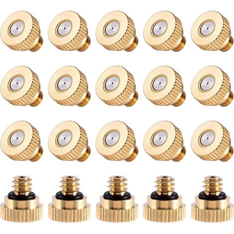 20 Buse d'atomisation, Laiton, Filetage G3/16, 0.4mm, Débit 80-145 ml/min, Jardin Terrasse (1/5)