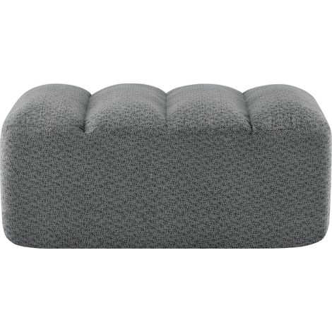 Puf sin estructura gris de tejido granulado con espuma 32D (1/5)