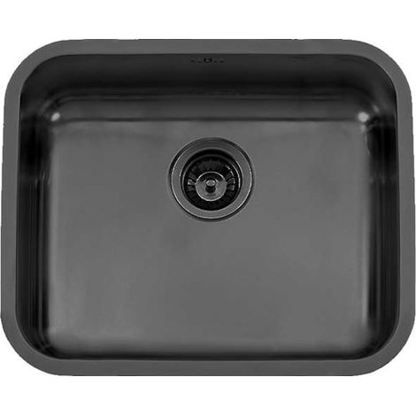 Fregadero de un seno en inox negro Nauru, 20 cm(alto)55 cm(ancho)45 cm(largo) (1/2)