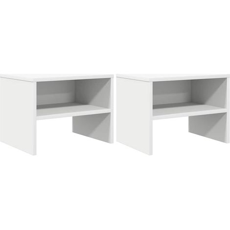 vidaXL Bedside Cabinets 2 pcs White 40x30x30 cm Engineered Wood (1/5)