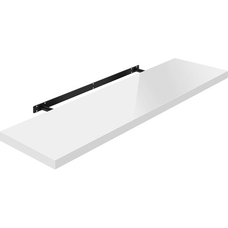 WOLTU Étagère Murale, Tablette Murale, Étagère à Livres, Panneau de Bois, 90x22, 9x3, 8cm, Blanc, RG9481ws (1/6)