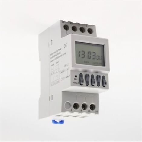 Microcomputer digitale a doppio canale NKG5, interruttore temporizzato, relè, centralina per illuminazione stradale, ritardo di ciclo di 1 mese (ciclo annuale 220V)