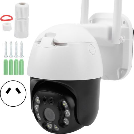 Caméra WiFi HD PTZ 3MP, vision nocturne, détection de mouvement, audio bidirectionnel, IP66 étanche, 100-240V prise AU (1/5)