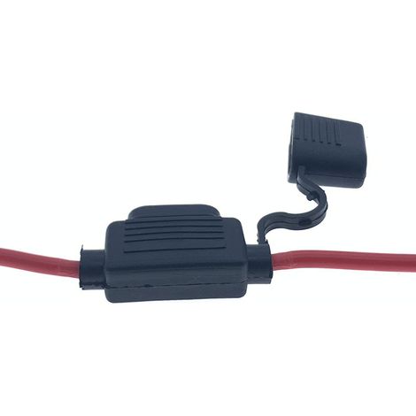 Wasserdichter Sicherungshalter für Autos und Motorräder, mittelgroße Flachsicherungsfassung mit Verkabelung – Einzelstecker