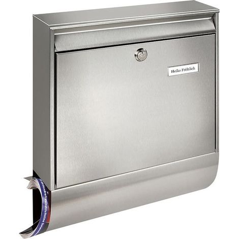 BURG-WÄCHTER  Buzón  Borkum-Set  38770  Ni H.422mm  A.362mm  P.100mm  VA  DIN C4  - 38770  NI (1/2)