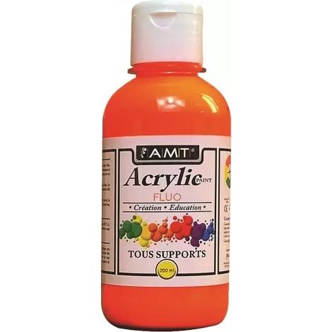 AMT Fevicryl Acrylique éducative & créative Orange Fluo (ACE281) 0,200 L (1/2)