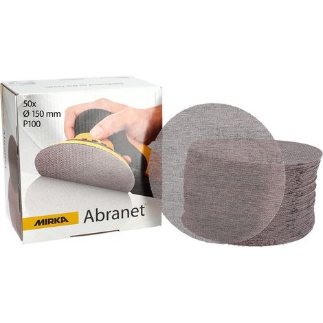 Disco Abranet Ø150 mm MIRKA Grain 100 - Confezione da 50 - 5424105010